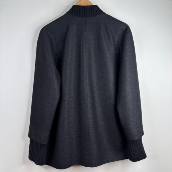 Kuna Alpaca Wool Dress Coat XL Charcoal Grey Pockets Classic Minimalist Fall - Picture 5 of 11